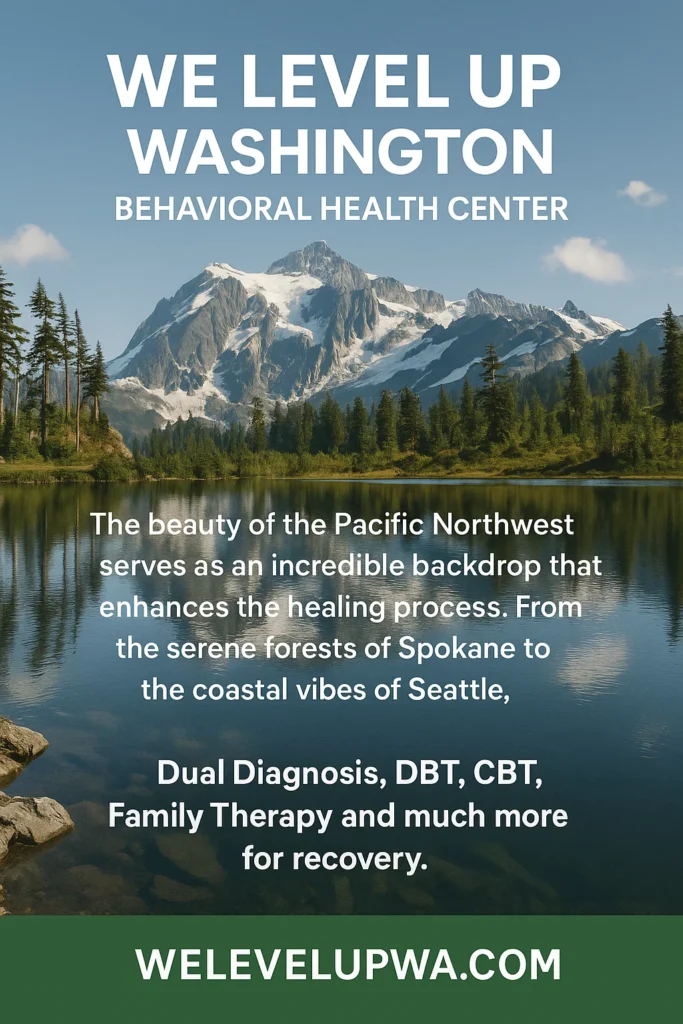 We Level Up Washington Behavioral Health Center is located in the Spokane area, surrounded by the beauty of the Northwest. 