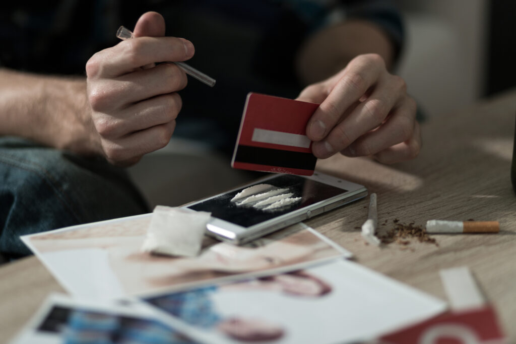 Amphetamine effects leading to substance misuse, showing lines of powder and pills in Spokane Valley, WA.