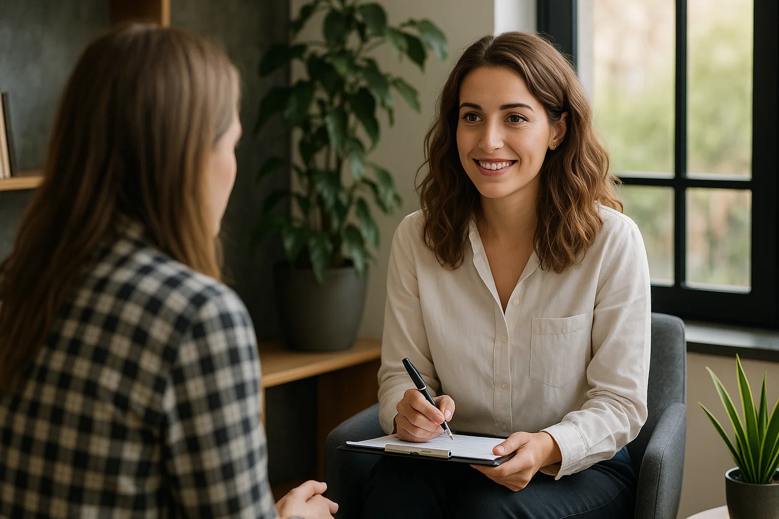 woman in therapy session discussing personality disorder with therapist
