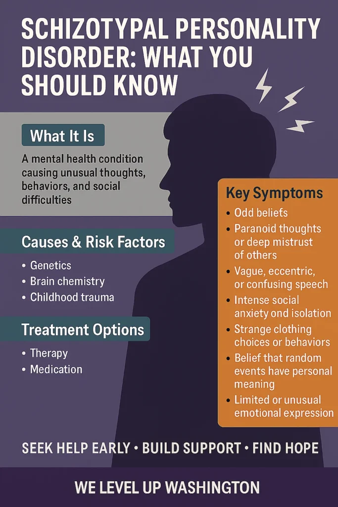 schizotypal personality disorder infographic we level up washington spokane valley