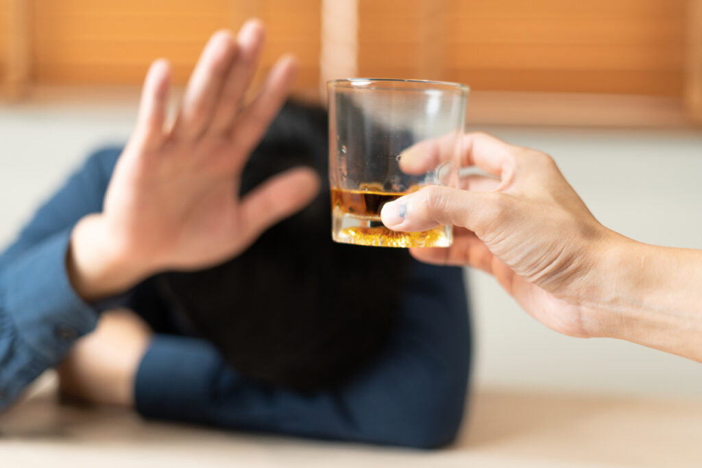 person hand refusing on alcohol spokane valley washington