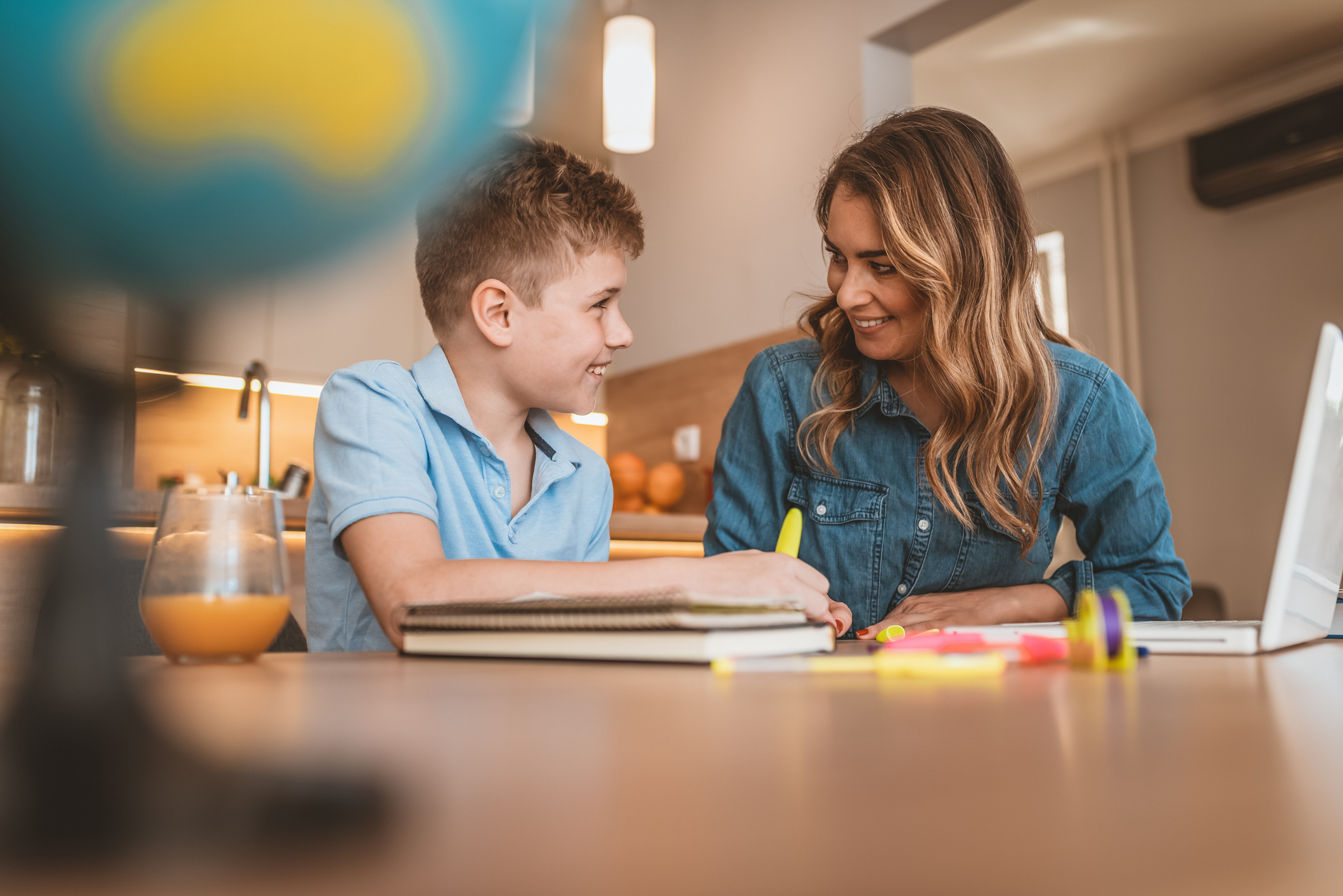 adhd boy with teacher at school in spokane valley